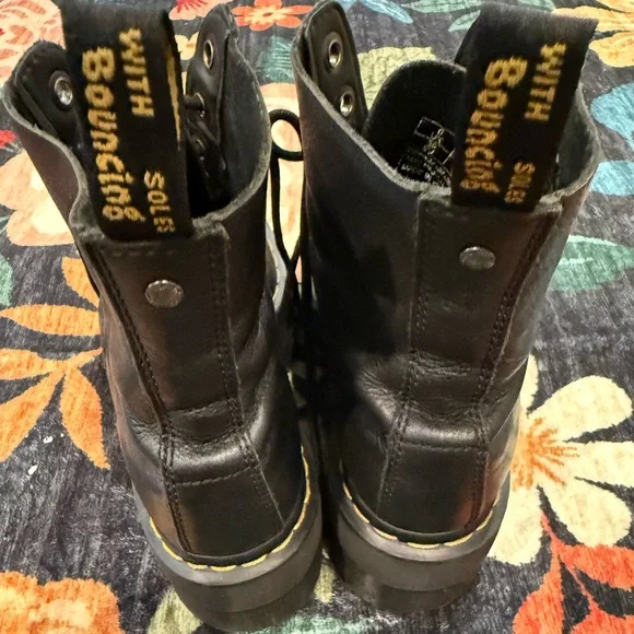 Dr. Martens 1460 Pascal Max Black Lace Up Boots Size 8 - Picture 6 of 7